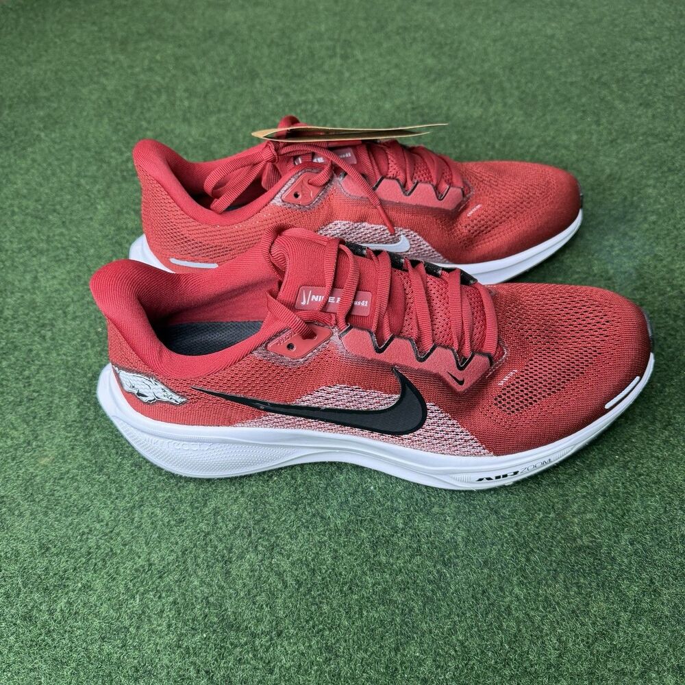 Sz 10 Nike Air Zoom Pegasus 41 Arkansas Razorbacks IB3246 600 Men’s - Picture 4 of 11